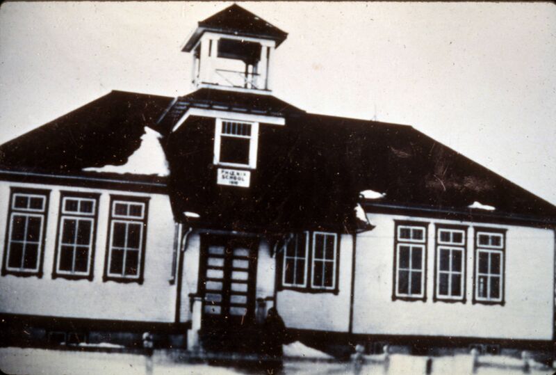 File:Exterior view of Phoenix School, Headingley, Manitoba, 1920.jpg