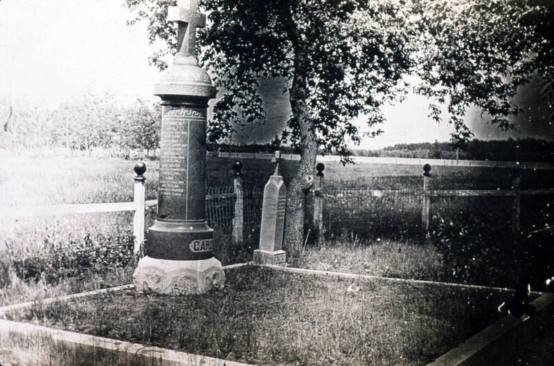 File:George Caron's gravestone at St. Charles Cemetery, Charleswood, Winnipeg, Manitoba.jpg